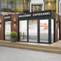 Przykładowy kontener gastronomiczny. lokal w centrum miasta
